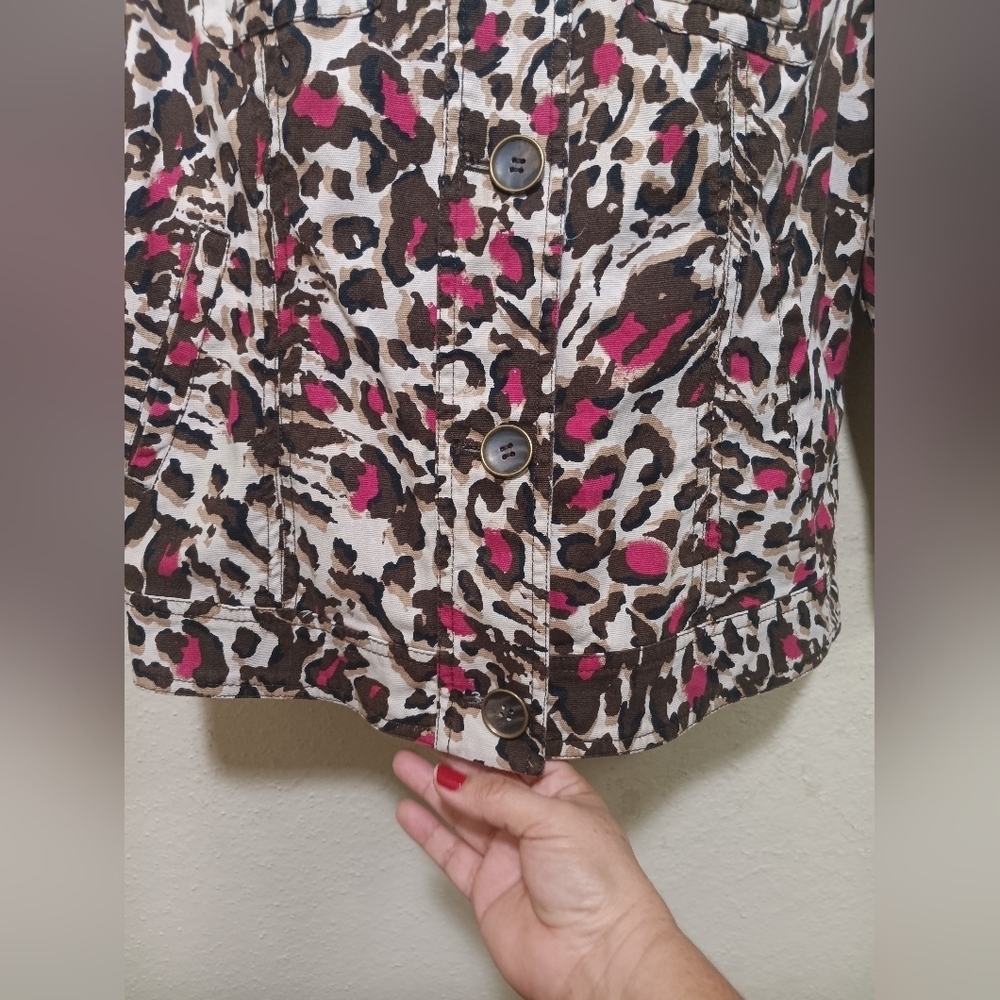 Charter Club Leopard Print Button-Down Shirt - Picture 8 of 11